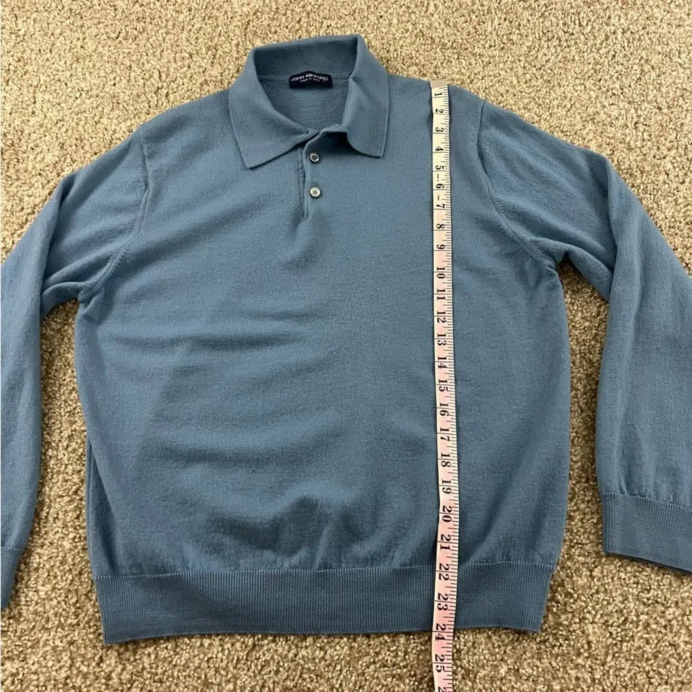 Vintage John Ashford Italian merino wool Collared Sweater men’s M